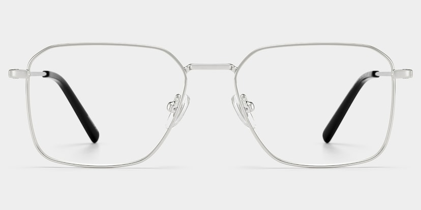 Leah Rectangle Silver Glasses