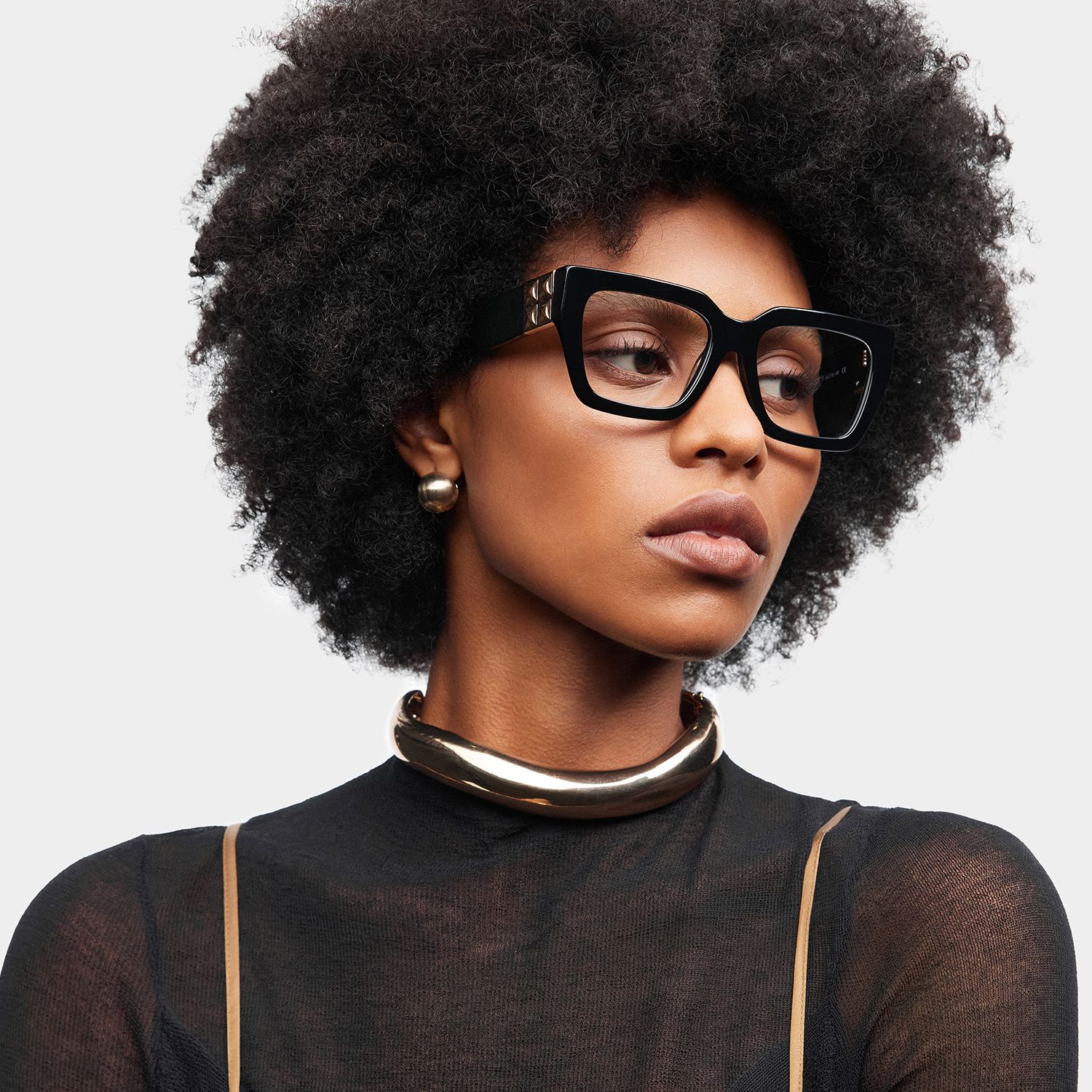 マドルチェ Maddox Black Frame Glasses with Square Frame Online | ZEELOOL