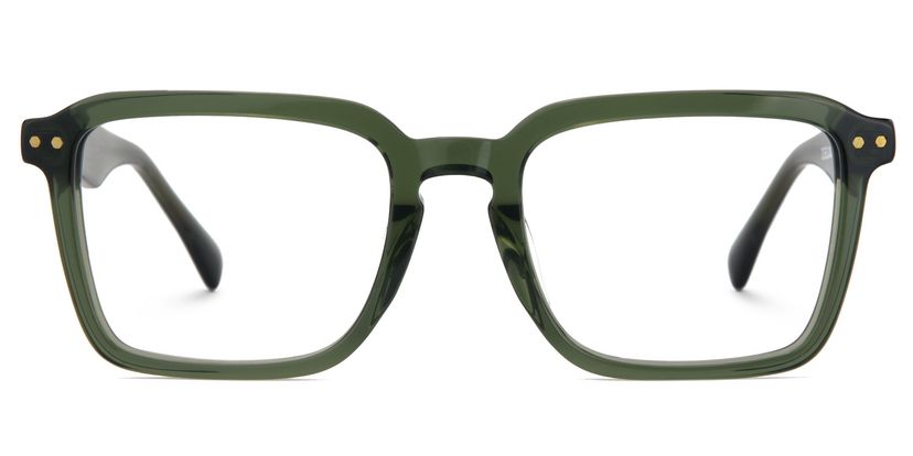 Vickerie Rectangle Green Glasses
