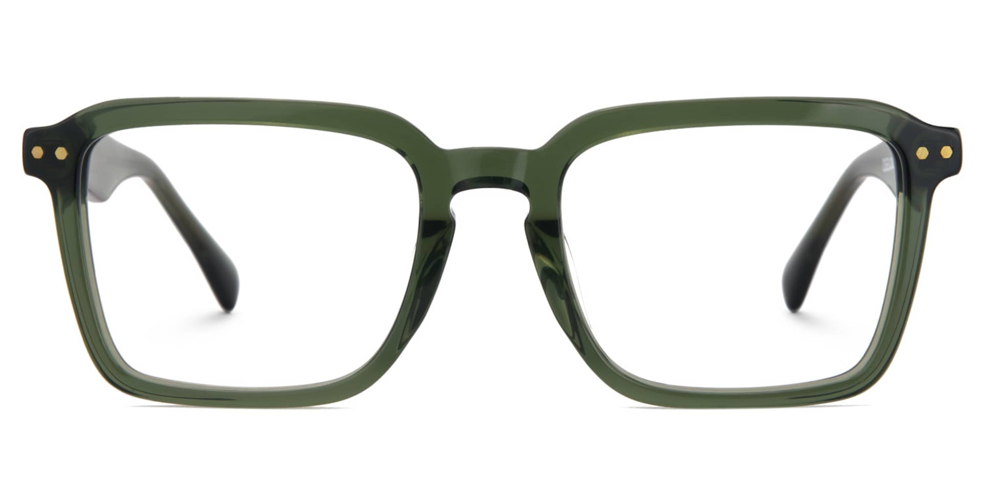 Vickerie Thin Green Glasses in Square Design | Zeelool1