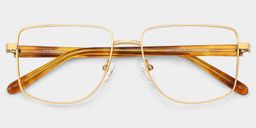 Felicity Geometric Gold Yellow Glasses4
