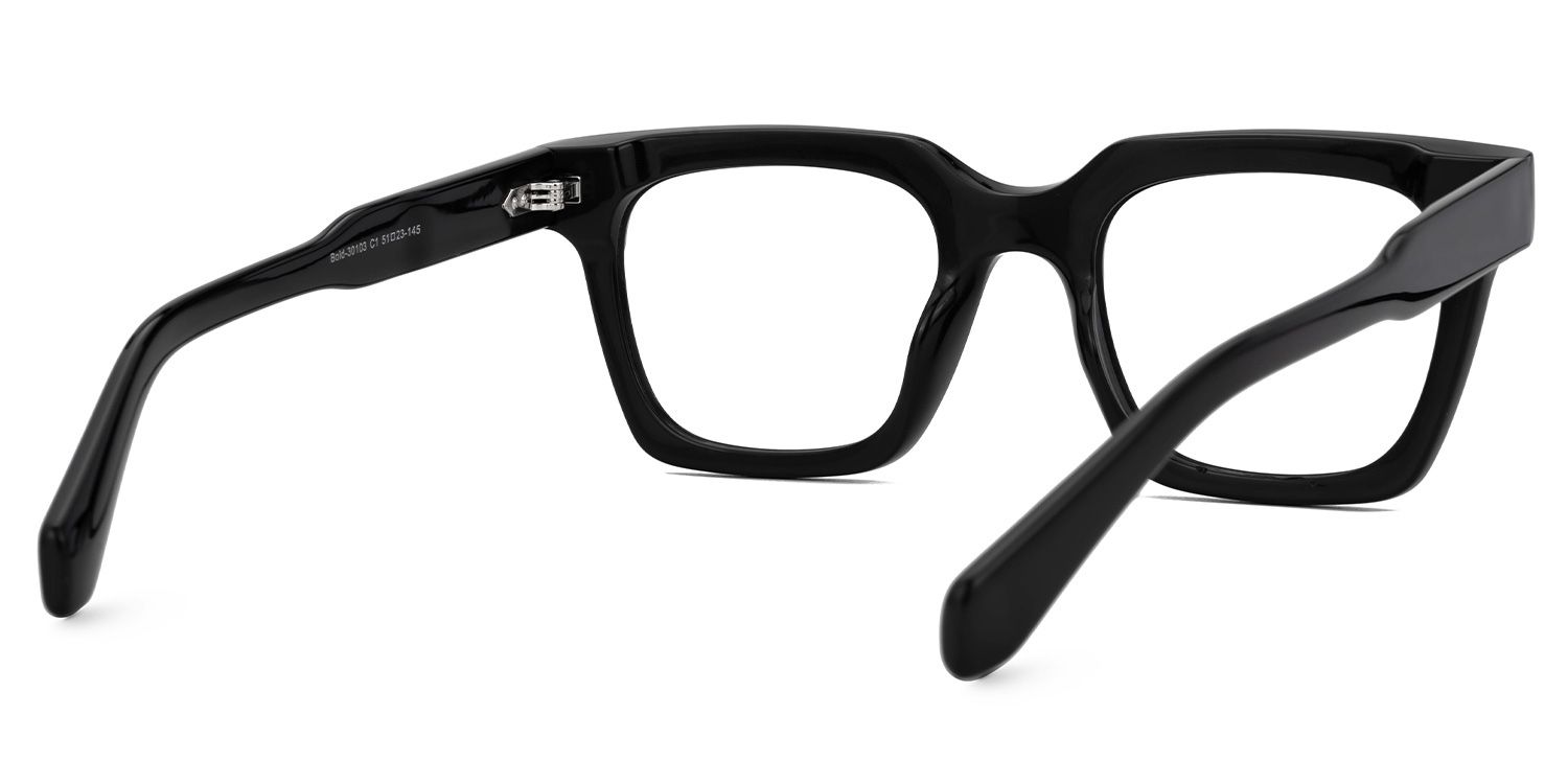Diagne Square Black Full Frame Glasses | ZEELOOL Canada3