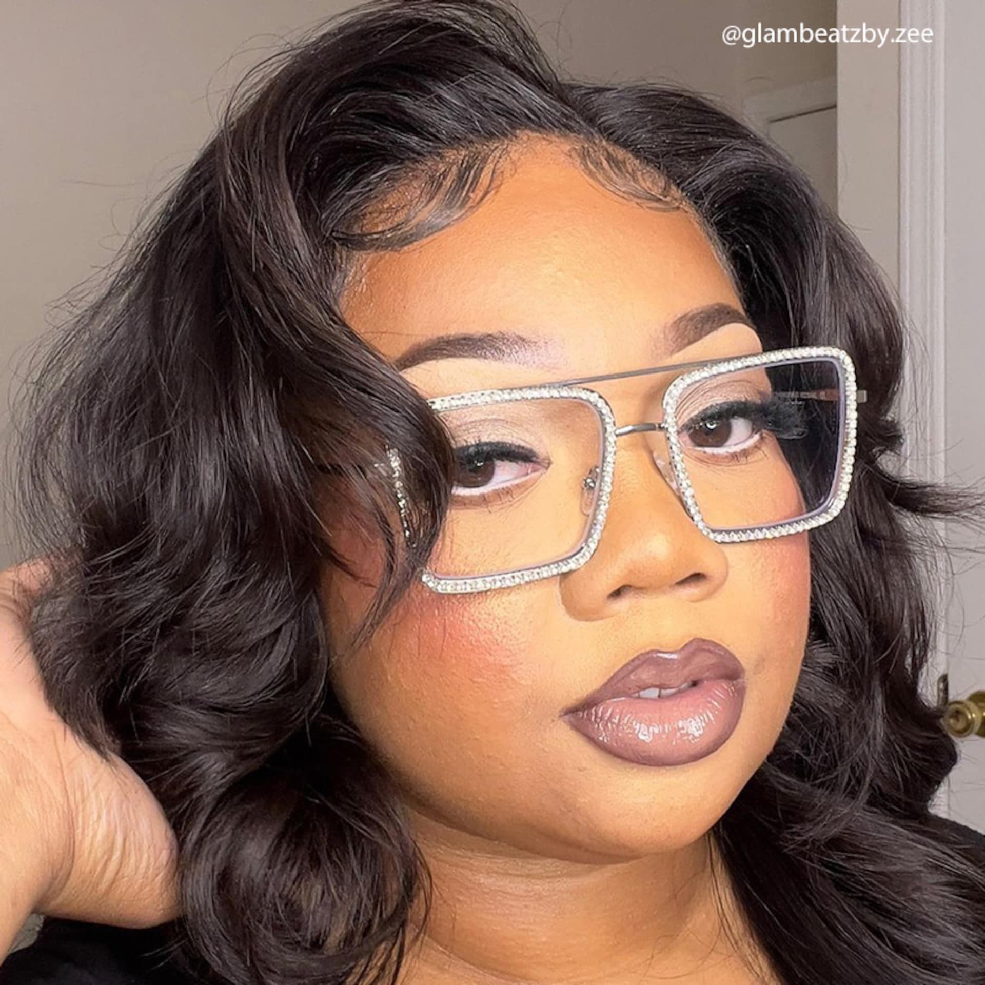 Diva Sparkle Glitter Glasses, Silver Eyeglass Frames7