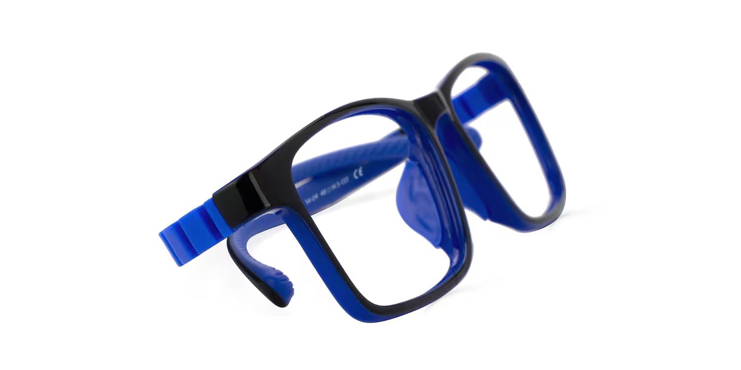 Arddin Rectangle Blue Frame Eyeglasses for Tweens3