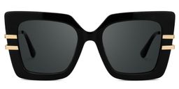 Poutine Square Black Glasses0