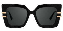 Poutine Square Black Glasses0