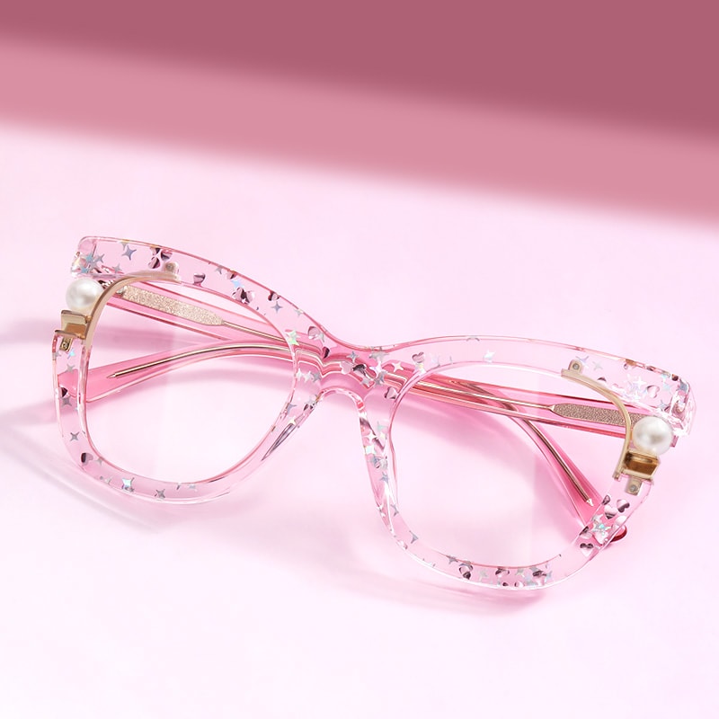 Pearl Cateye Pink Glasses