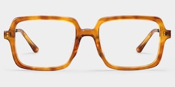 Beatrice Rectangle Yellow Glasses3