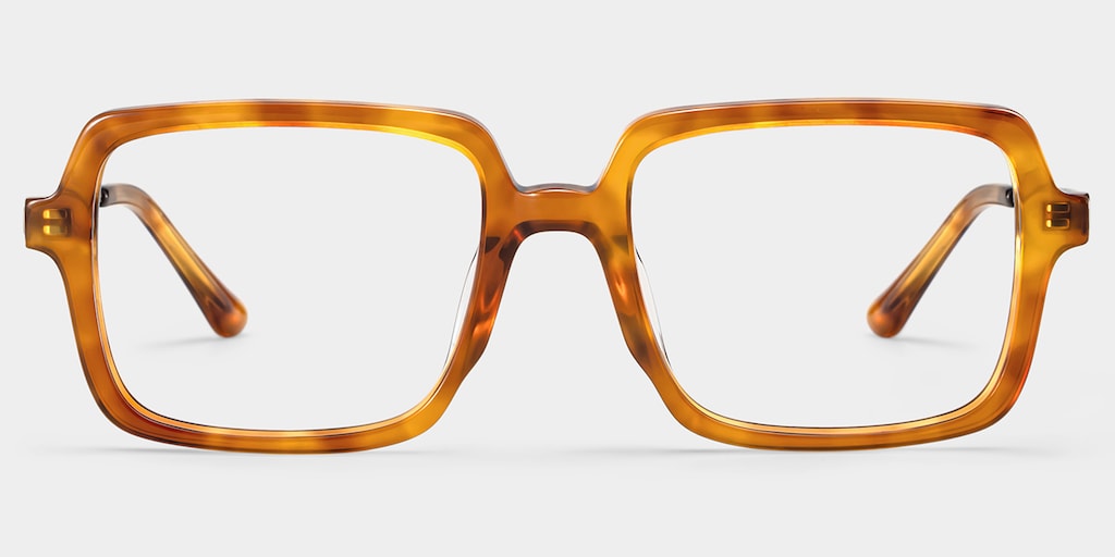 Beatrice Rectangle Yellow Glasses