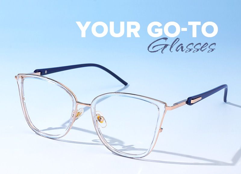 Cateye Marisa Blue Glasses deals -Zeelool Glasses4