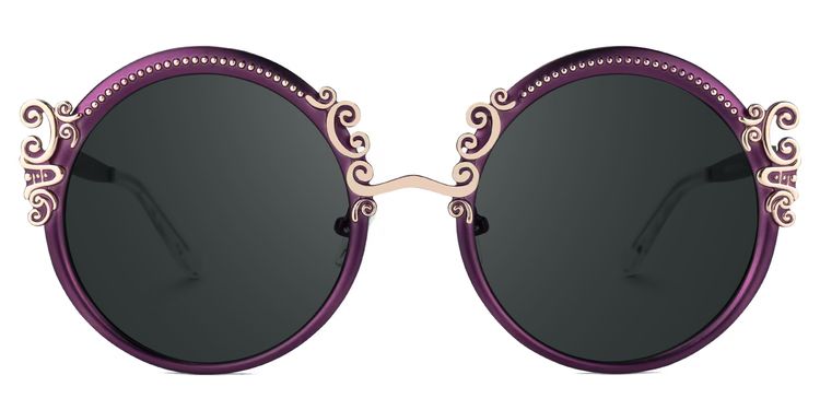 Nelida Round Purple Glasses