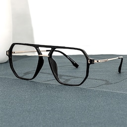 Lizbeth Aviator Black Glasses4