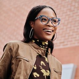 Starry Cateye Blue Glasses5