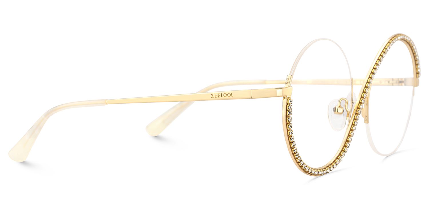 Women's Half Frame Glasses With Diamonds3
