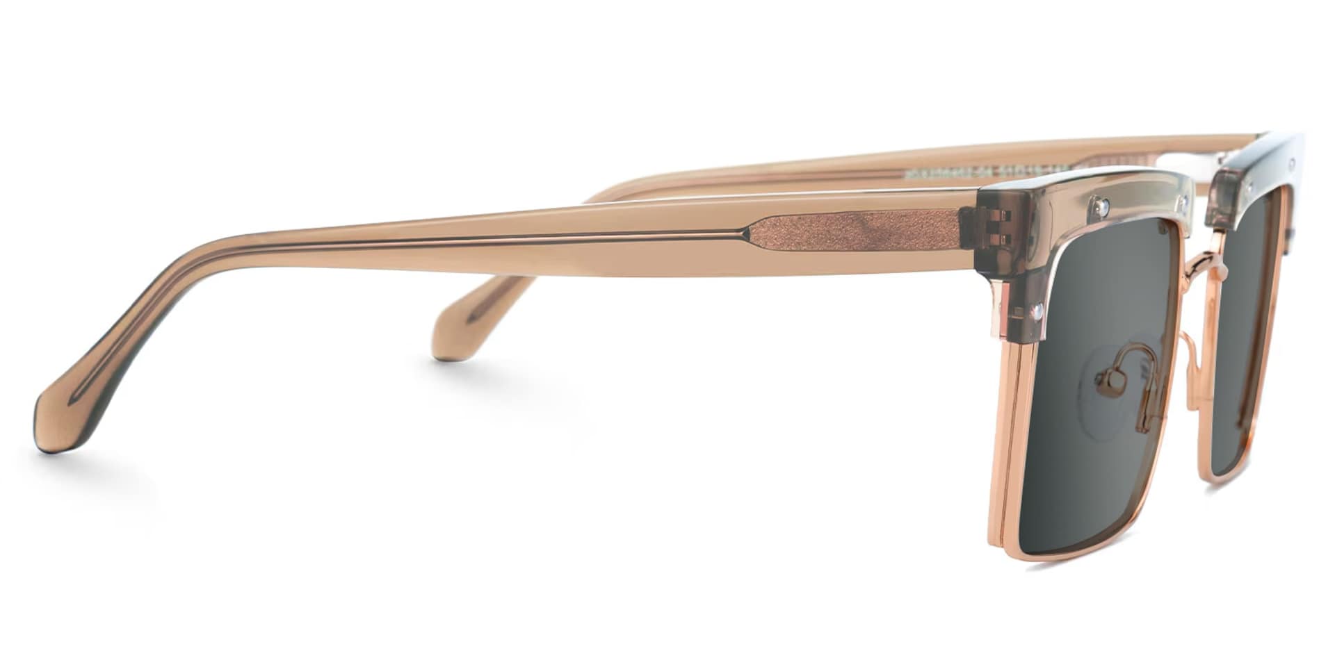 Designer Kiana Champagne Frame Sunglasses | Zeelool2