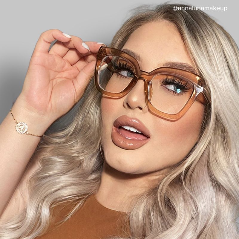 Malcolm Square Clear Beige Frame Glasses | Zeelool9