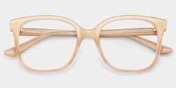 Caroline Beige Square Glasses1