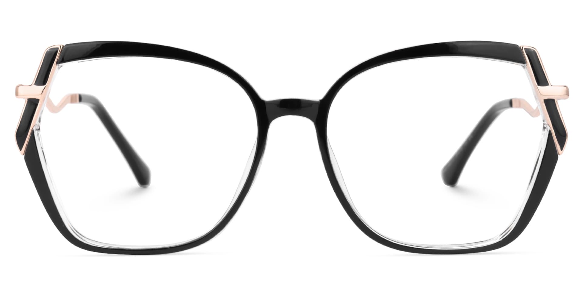 Geometric Jakara Black Glasses deals -Zeelool Glasses0