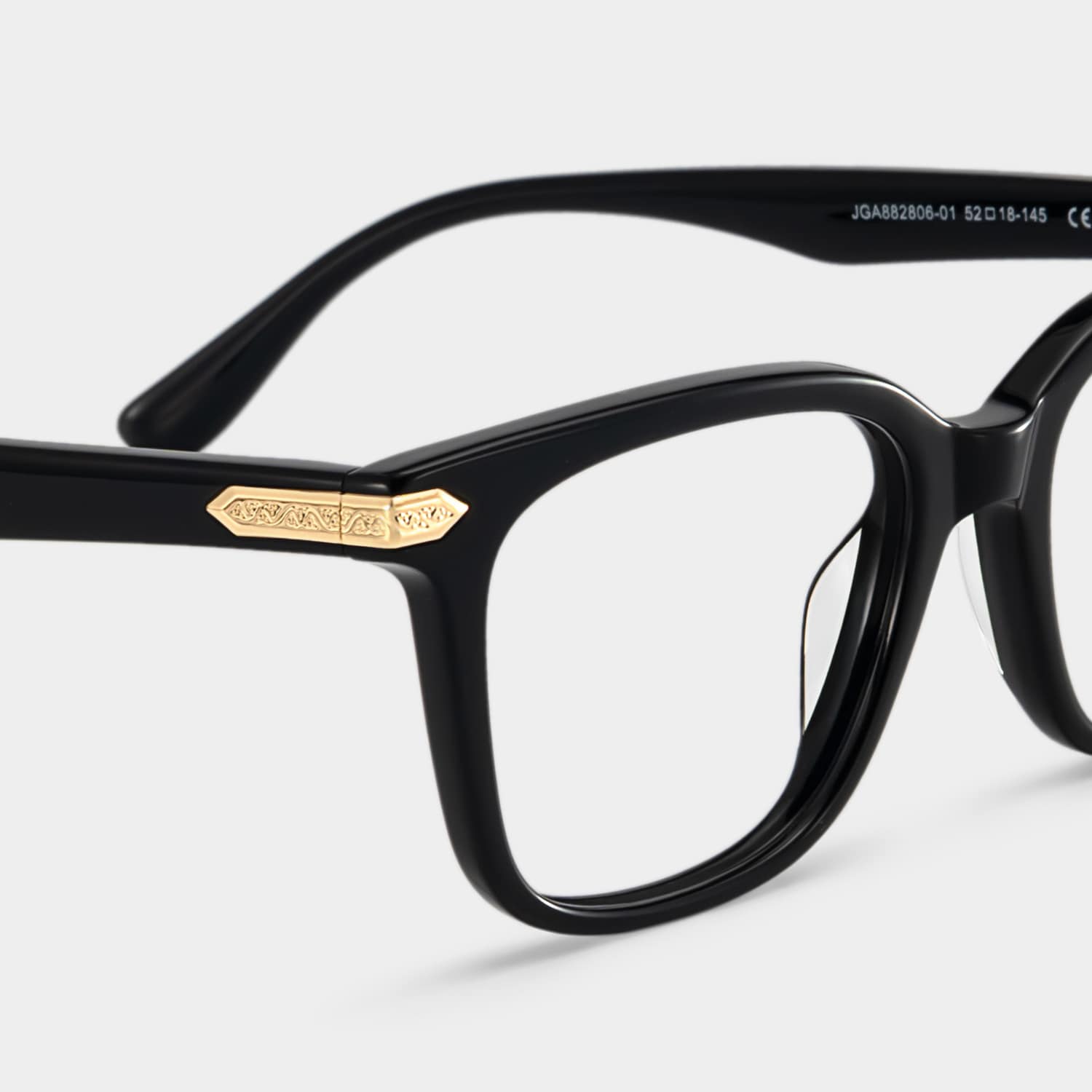 Thomas Rectangle Black Glasses5
