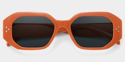 Soleil Rectangle Orange Polarized Sunglasses1