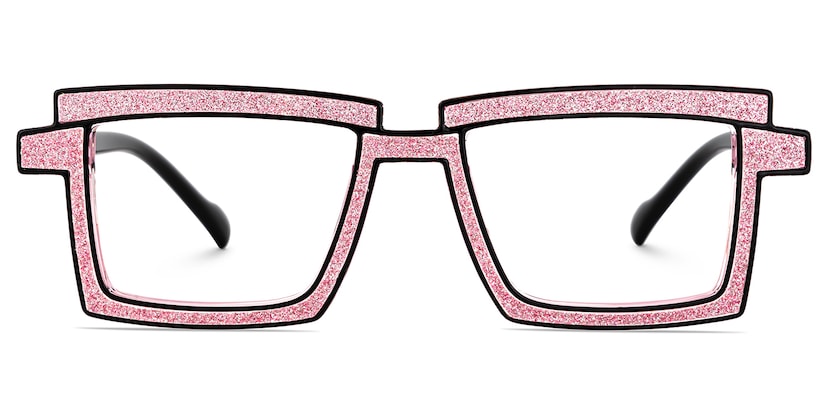 Zephyr Rectangle Pink Glasses
