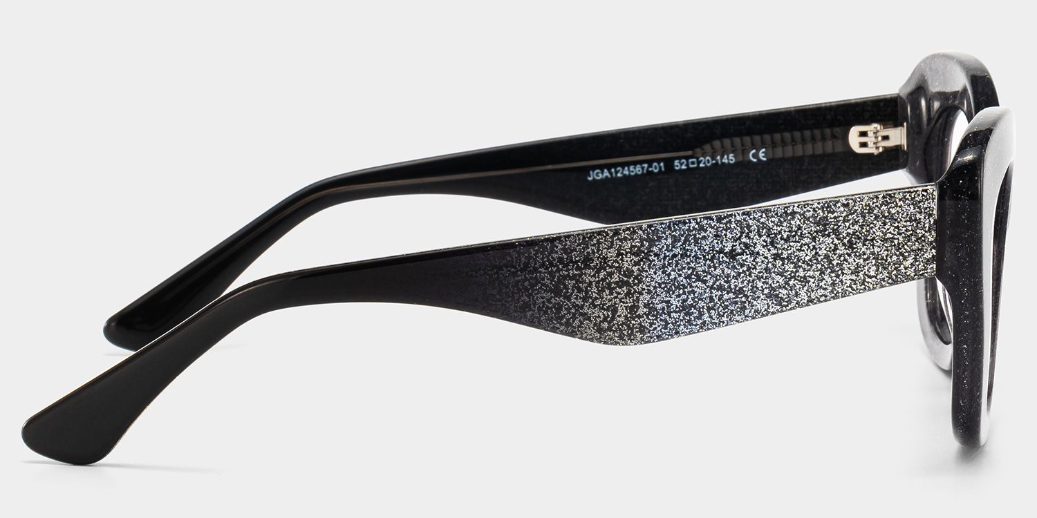 Mireille Butterfly Black Glasses with Bling on the Side | ZEELOOL4
