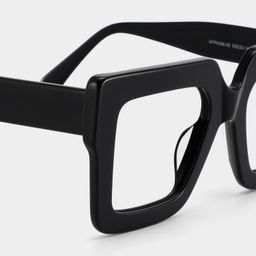 Brandon Square Black Glasses5