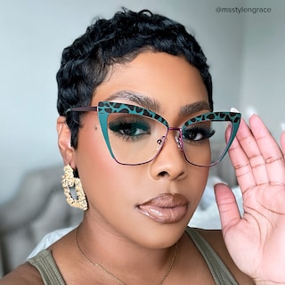 Luperon Cateye Dark-Green Glasses6