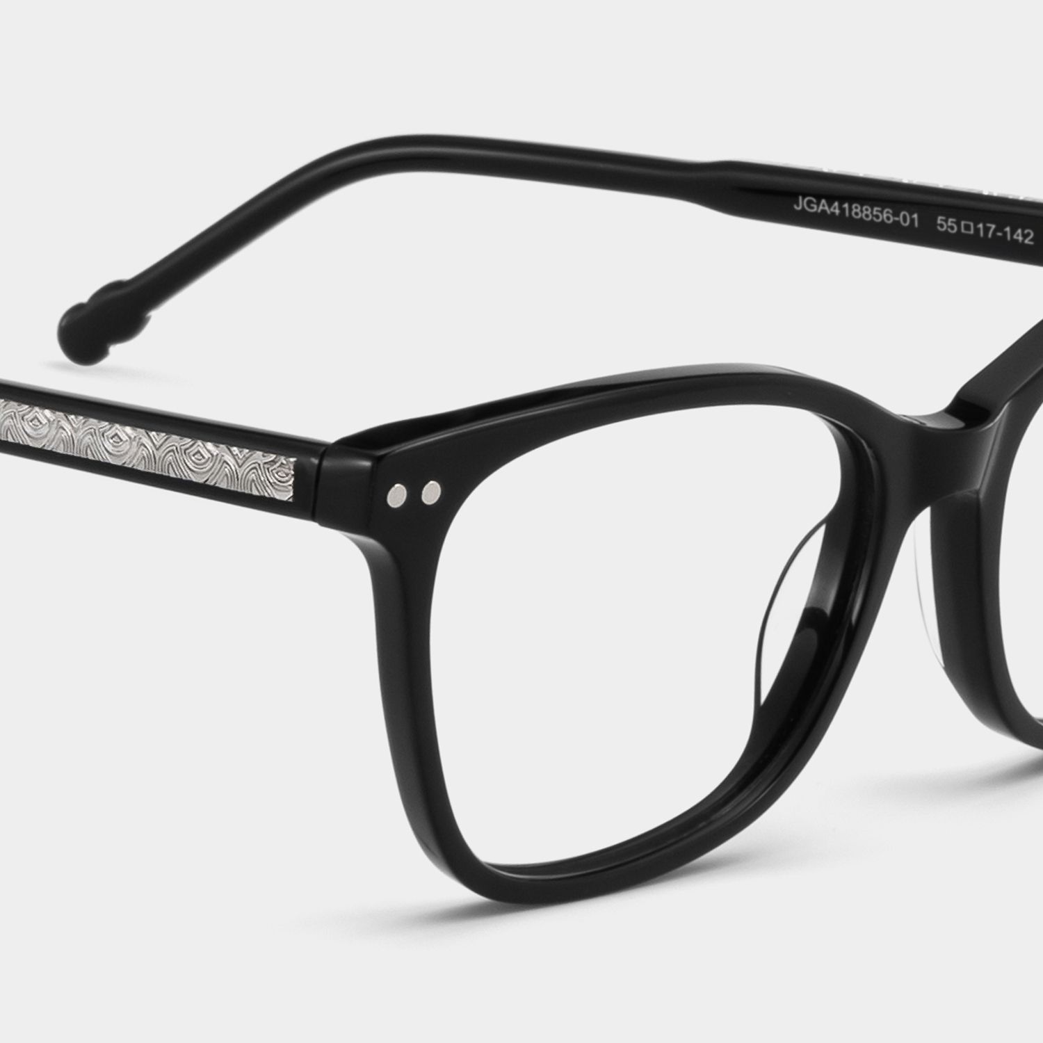 Marigold retro black frame glasses with Rectangle Frame Online | ZEELOOL4