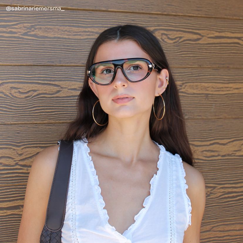 Aveline Tortoise Aviator Glasses
