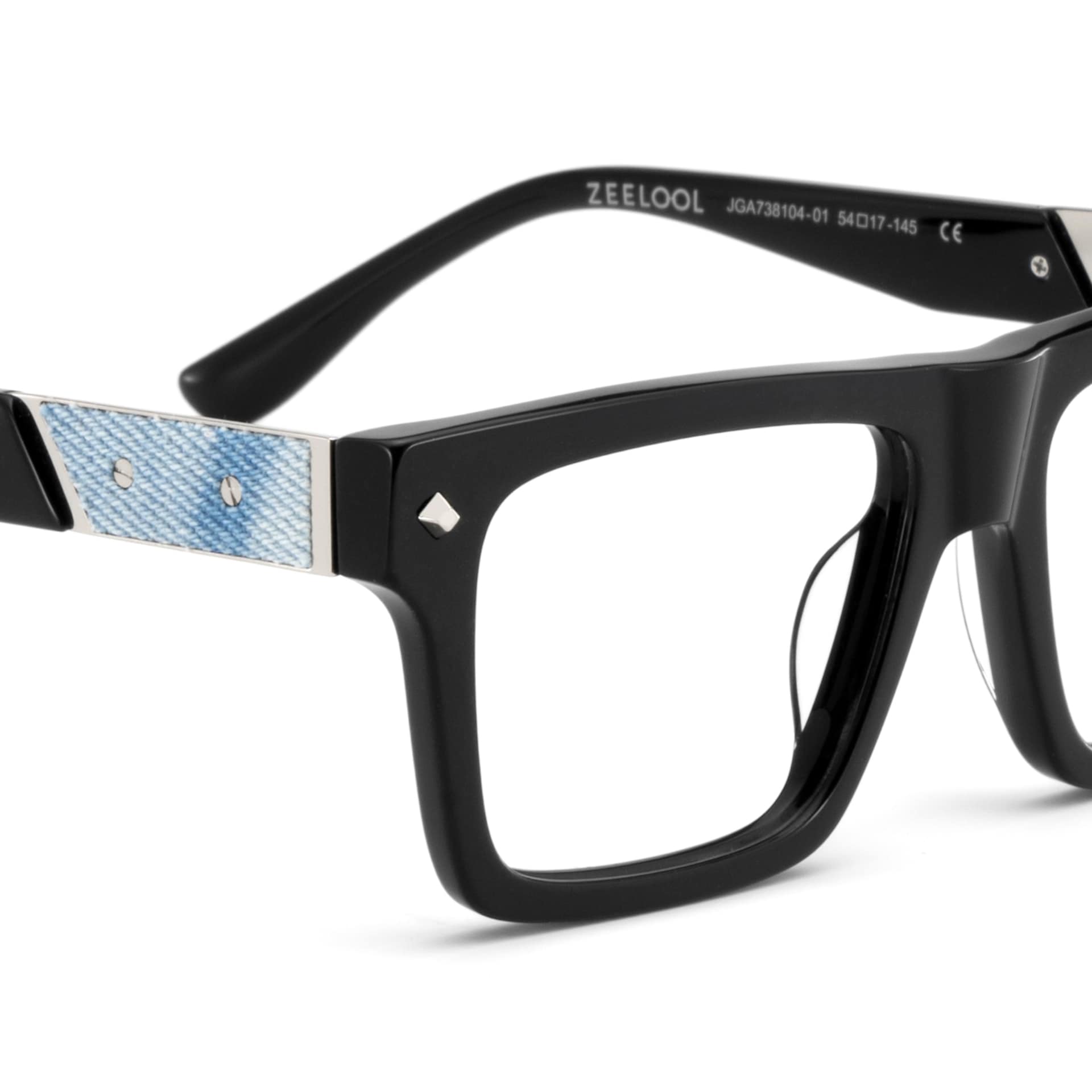 Trent Eyeglasses in Rectangle Black Frame | Zeelool5