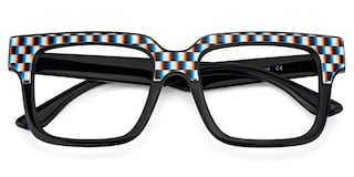 Chrissie Square Black Glasses2