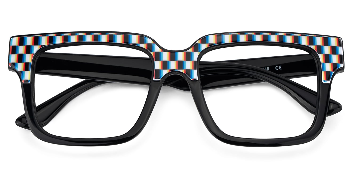 Chrissie Square Black Glasses2