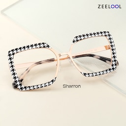 Sharron Square Houndstooth Glasses4