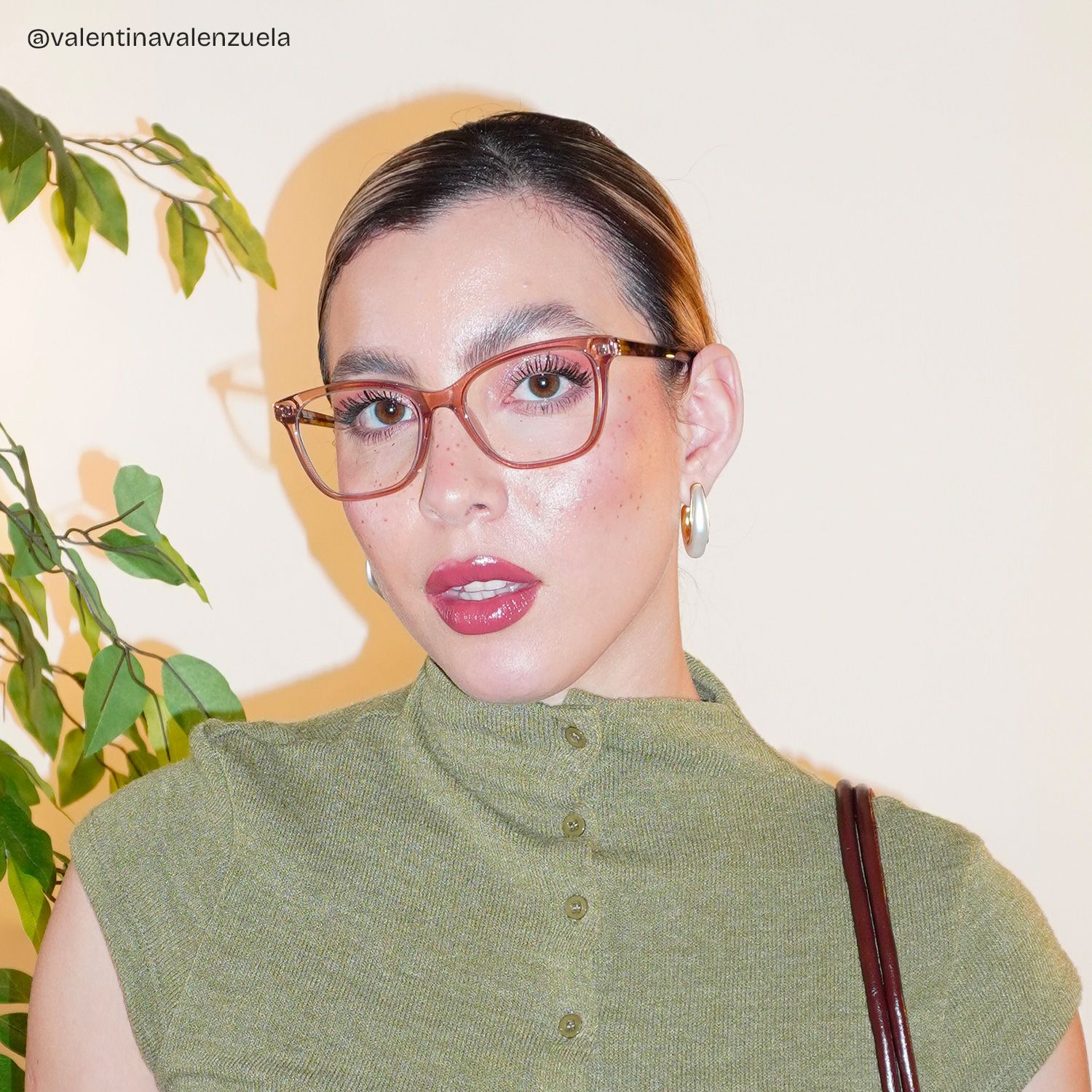 Bella Gardening Pink Floral Rectangle Acetate Glasses | ZEELOOL