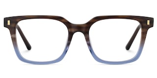Pagel Square Brown Blue Glasses1