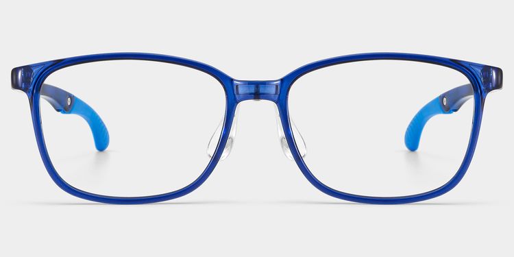 Gray Rectangle Blue Glasses