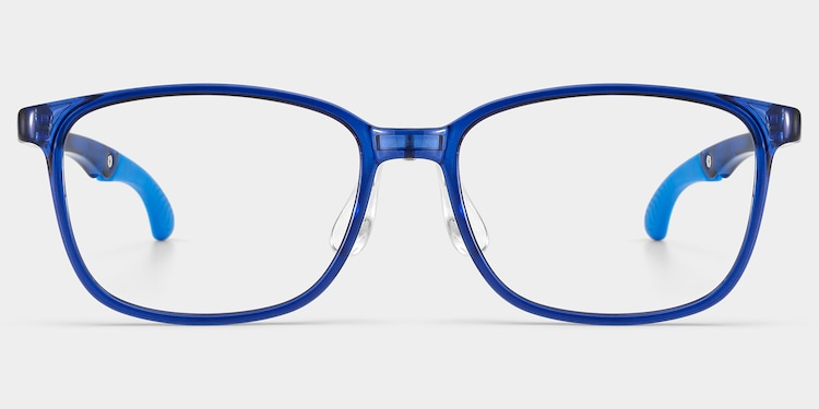 Gray Rectangle Blue Glasses