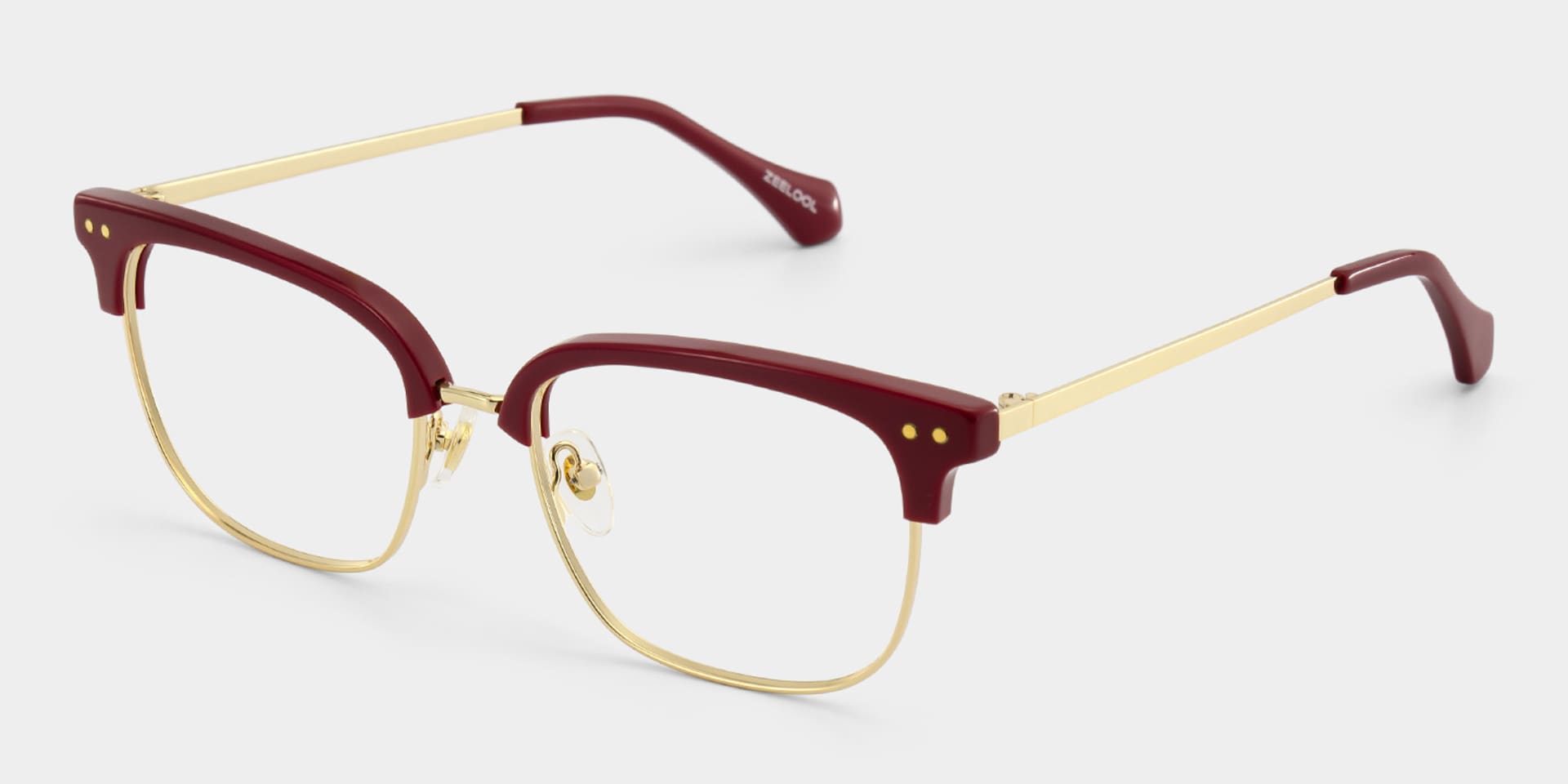 Nathan Red Frame Glasses with Browline Frame Online | ZEELOOL3