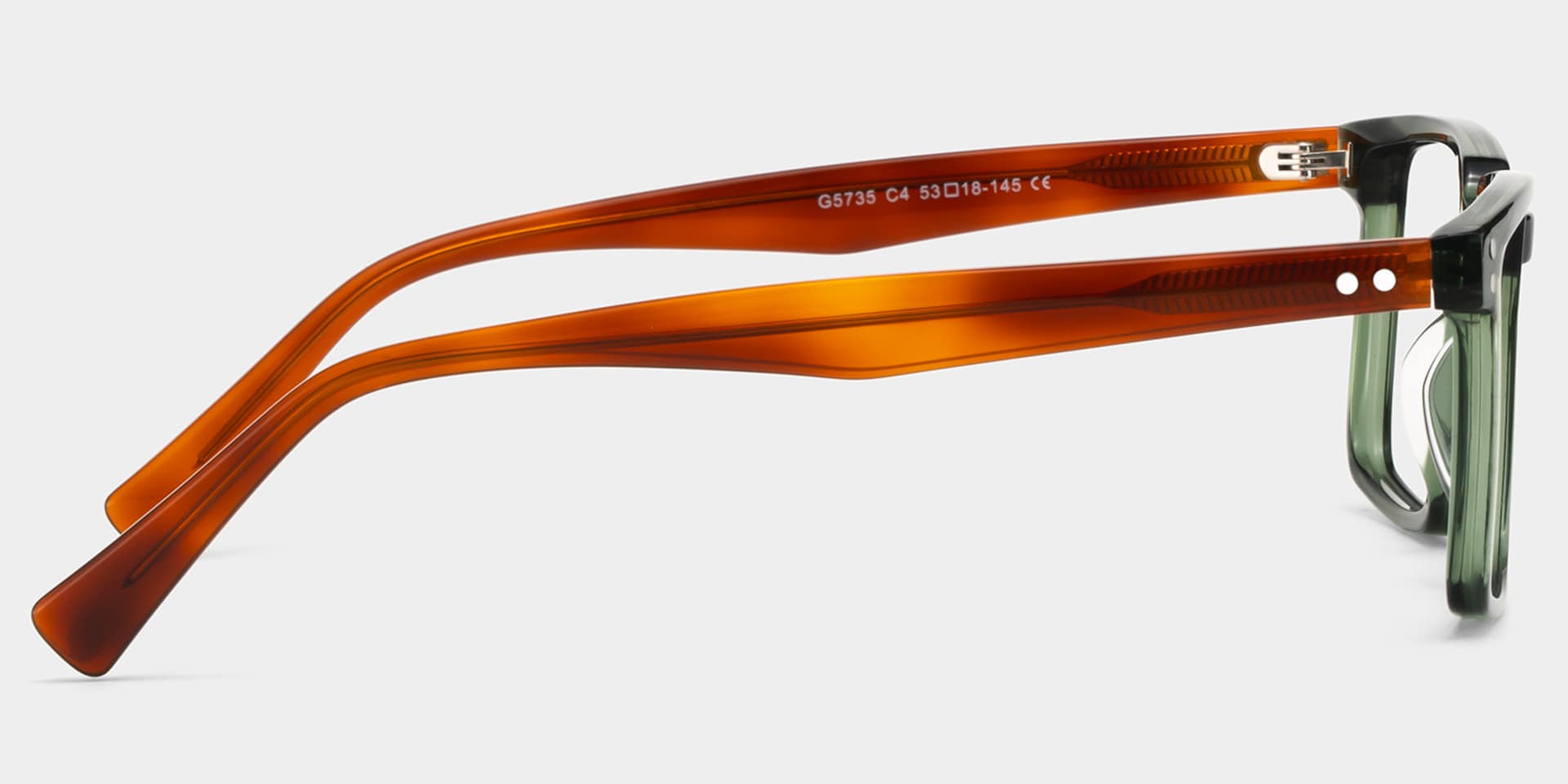 Griffin Green Brown Frame Glasses with Rectangle Frame Online | ZEELOOL4
