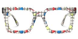 Kevin Square Floral Glasses0