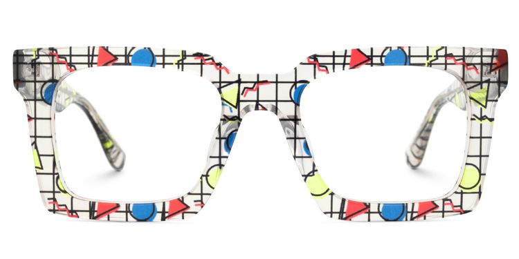 Kevin Square Floral Glasses