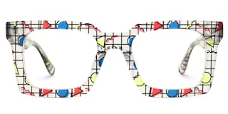 Kevin Square Floral Glasses0