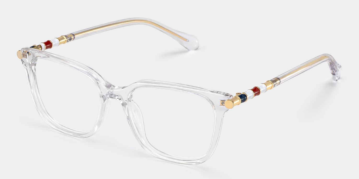 Delilah Square Clear Frame Eyeglasses for Women| ZEELOOL