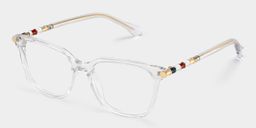 Delilah Square Clear Glasses5