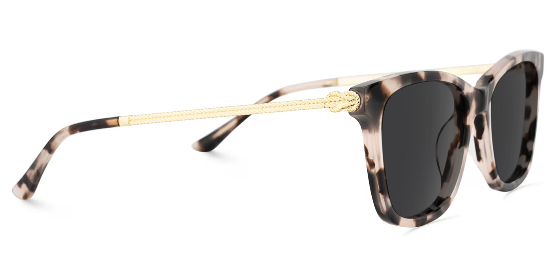 Large Rectangle Eyeglasses With Woven Metal Temples3