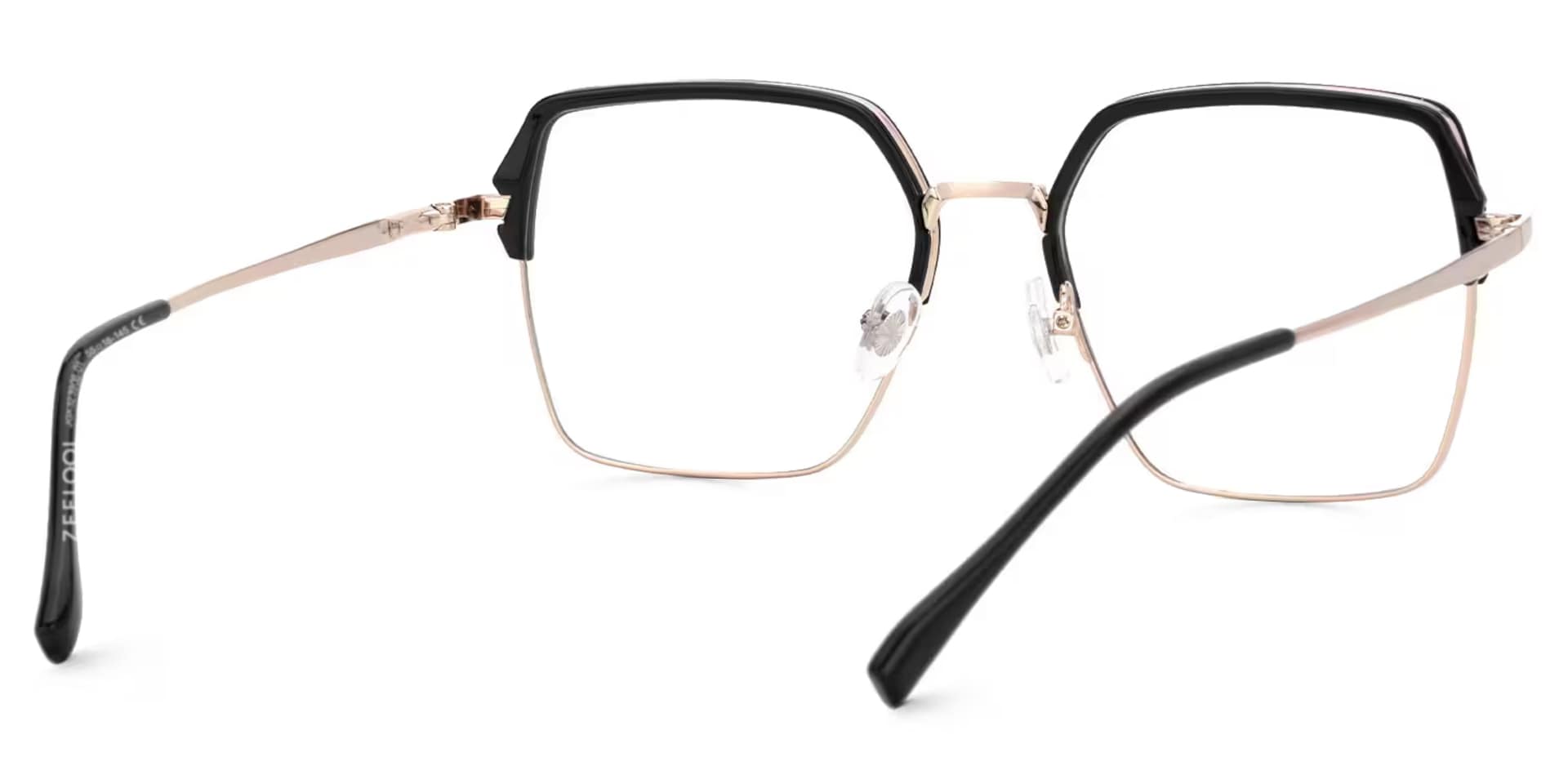Square Moses Black Glasses Deals -Zeelool Glasses3