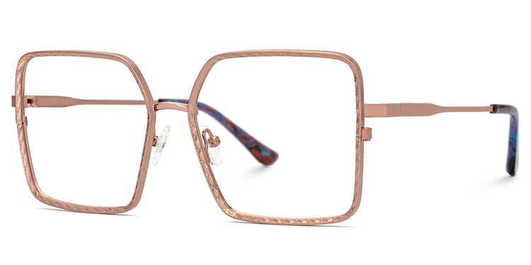 Toure Square Rose-Gold Glasses