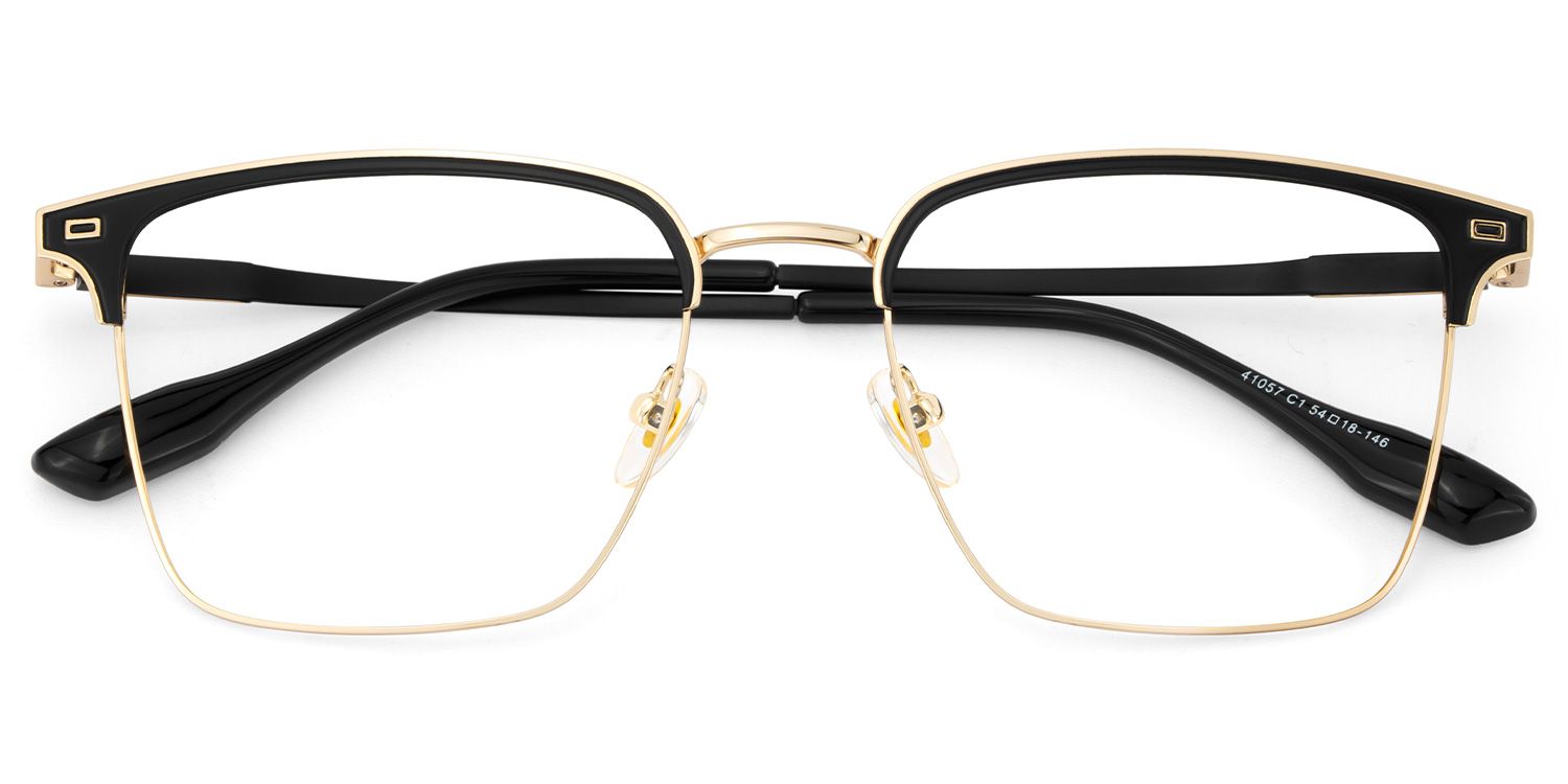 Dawson Black Rectangle Prescription Glasses | Zeelool2