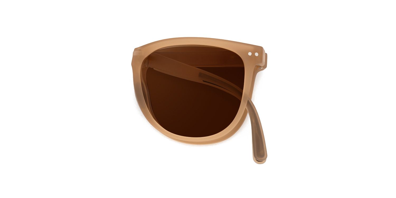 Lindzy Square Style Beige Frame Sunglasses | ZEELOOL1